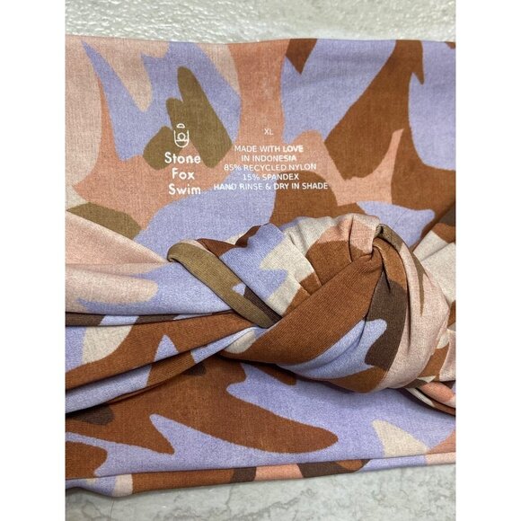 NWT Stone Fox Swim Lele Knotted Top & Bijou Bottoms SET In Pastel Petal … - Picture 8 of 9